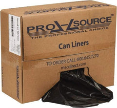 PRO-SOURCE - 1.65 mil Thick, Heavy-Duty Trash Bags - Linear Low-Density Polyethylene (LLDPE), Flat Pack Dispenser, 40" Wide x 46" High, Black - Americas Industrial Supply