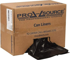 PRO-SOURCE - 2 mil Thick, Heavy-Duty Trash Bags - Linear Low-Density Polyethylene (LLDPE), Flat Pack Dispenser, 40" Wide x 46" High, Black - Americas Industrial Supply