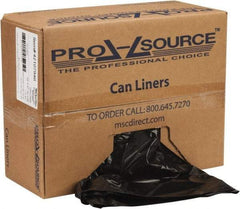 PRO-SOURCE - 1.5 mil Thick, Heavy-Duty Trash Bags - Linear Low-Density Polyethylene (LLDPE), Flat Pack Dispenser, 43" Wide x 47" High, Black - Americas Industrial Supply