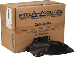 PRO-SOURCE - 2 mil Thick, Heavy-Duty Trash Bags - Linear Low-Density Polyethylene (LLDPE), Flat Pack Dispenser, 38" Wide x 58" High, Black - Americas Industrial Supply