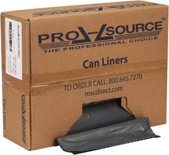 PRO-SOURCE - 1.3 mil Thick, Heavy-Duty Trash Bags - Hexene Resins, Roll Dispenser, 38" Wide x 58" High, Gray - Americas Industrial Supply