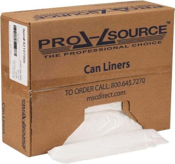 PRO-SOURCE - 1.5 mil Thick, Heavy-Duty Trash Bags - Hexene Resins, Roll Dispenser, 43" Wide x 47" High, Clear - Americas Industrial Supply