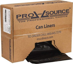 PRO-SOURCE - 1.1 mil Thick, Heavy-Duty Trash Bags - Hexene Resins, Roll Dispenser, 38" Wide x 58" High, Black - Americas Industrial Supply