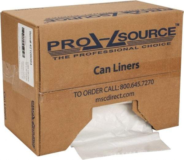 PRO-SOURCE - 1.1 mil Thick, Heavy-Duty Trash Bags - Hexene Resins, Roll Dispenser, 33" Wide x 39" High, Clear - Americas Industrial Supply