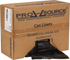 PRO-SOURCE - 1.1 mil Thick, Heavy-Duty Trash Bags - Hexene Resins, Roll Dispenser, 33" Wide x 39" High, Black - Americas Industrial Supply