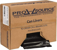 PRO-SOURCE - 1.1 mil Thick, Heavy-Duty Trash Bags - Hexene Resins, Roll Dispenser, 30" Wide x 36" High, Black - Americas Industrial Supply