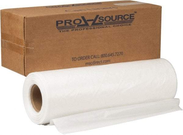 PRO-SOURCE - 1.8 mil Thick, Heavy-Duty Trash Bags - Hexene Resins, Roll Dispenser, 38" Wide x 63" High, Clear - Americas Industrial Supply