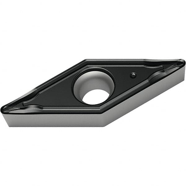 Walter - VCMT220.5 FP4 Grade WPP20S Carbide Turning Insert - TiCN/Al2O3/TiN Finish, 35° Diamond, 1/4" Inscr Circle, 1/8" Thick, 0.008" Corner Radius - Americas Industrial Supply