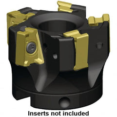 Kennametal - 8 Inserts, 160mm Cut Diam, 40mm Arbor Diam, 15.5mm Max Depth of Cut, Indexable Square-Shoulder Face Mill - 0° Lead Angle, 63mm High, LNGU15T608SRGE Insert Compatibility, Through Coolant, Series MILL 4-15 - Americas Industrial Supply