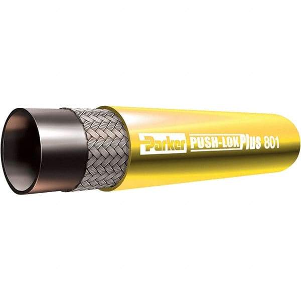 Parker - 3/8" ID CTL Push-on Air Hose - 350 Working psi, -40 to 257°F, Yellow - Americas Industrial Supply