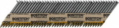 Stanley Bostitch - 11 Gauge 0.131" Shank Diam 3-1/2" Long Framing Nails for Power Nailers - Steel, Bright Finish, Smooth Shank, Angled Stick Paper Tape Collation, Round Head - Americas Industrial Supply