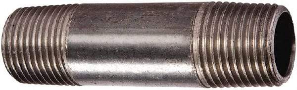 Value Collection - Schedule 80, 3" Diam x 4" Long Black Pipe Nipple - Seamless - Americas Industrial Supply
