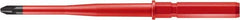 Wera - #1, Insulated Phillips 1,000 Volt Insulated Screwdriver Bit - 3/8" Drive, 6-1/4" OAL - Americas Industrial Supply