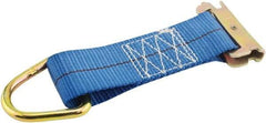 Erickson Manufacturing - 8' Long x 2" Wide, 3,500 Lb Basket Capacity, Polyester & Steel Web Sling - Blue - Americas Industrial Supply