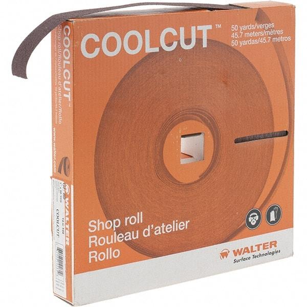 WALTER Surface Technologies - 1" x 50 Yd 80 Grit Aluminum Oxide Cloth Roll - J Weighted Backing - Americas Industrial Supply