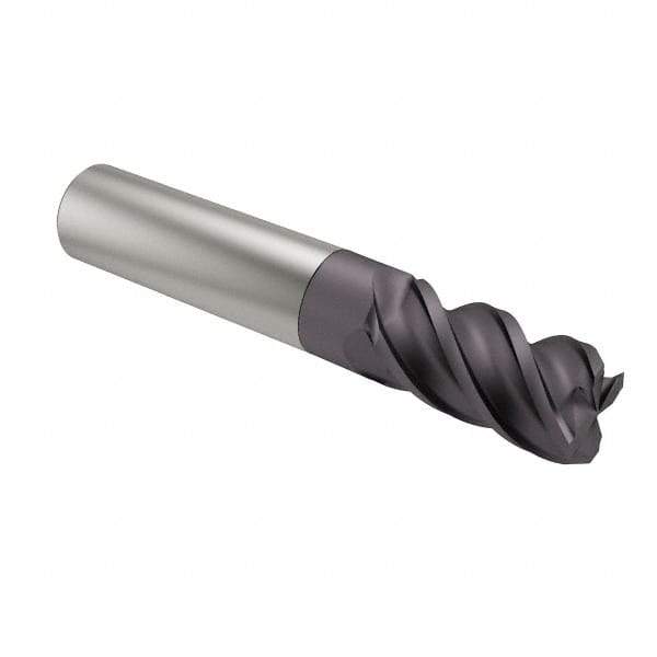 M.A. Ford - 9/16", 4 Flute, Single End, Solid Carbide, 0.03" Corner Radius End Mill - 3-1/2" OAL, 35/38° Helix, Right Hand Flute, 1-1/8" LOC, Right Hand Cut - Americas Industrial Supply