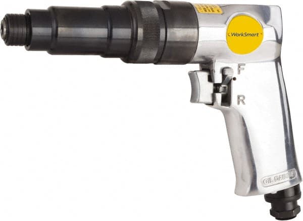 Value Collection - 1/4" Bit Holder, 1,800 RPM, Pistol Grip Handle Air Screwdriver - 2-1/2 to 5.8 Ft/Lb Torque, 1/4" Inlet, 4 CFM - Americas Industrial Supply