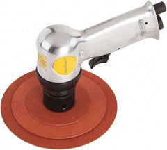 Value Collection - 16,000 OPM, 4 CFM Air Consumption, 90 psi Air Pressure, Palm Air Orbital Sander - Round Pad, 1/4 NPT Inlet - Americas Industrial Supply