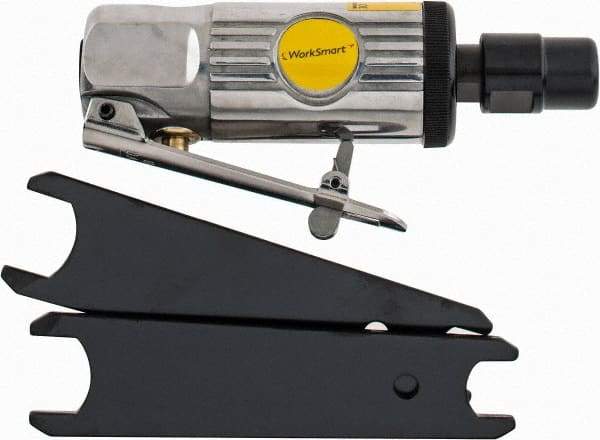 Value Collection - 1/4" Collet, Straight Handle, Air Straight Die Grinder - 25,000 RPM, Front Exhaust, 4 CFM, 0.3 hp, 90 psi, 1/4 NPT Inlet - Americas Industrial Supply