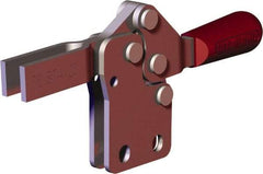 De-Sta-Co - 151 Lb Holding Capacity, Horizontal Handle, Manual Hold Down Toggle Clamp - 60° Handle Movement, 90° Bar Opening, U-Bar, Flanged Base, Carbon Steel - Americas Industrial Supply
