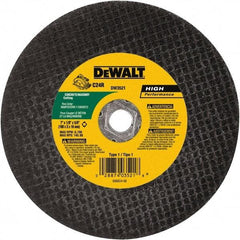 DeWALT - 7" 24 Grit Silicon Carbide Cutoff Wheel - 1/8" Thick, 5/8" Arbor, 8,700 Max RPM, Use with Angle Grinders - Americas Industrial Supply