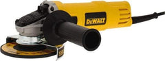 DeWALT - 4-1/2" Wheel Diam, 12,000 RPM, Corded Angle & Disc Grinder - 5/8-11 Spindle, 120 Volts, 7 Amps - Americas Industrial Supply