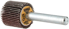 DeWALT - 3/4" Diam x 3/4" Face Width, Fine Aluminum Oxide Coated Mounted Flap Wheel - 1/4" Shank Mount, 120 Grit, Cloth Backing, 25,000 Max RPM - Americas Industrial Supply