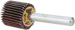 DeWALT - 3/4" Diam x 3/4" Face Width, Medium Aluminum Oxide Coated Mounted Flap Wheel - 1/4" Shank Mount, 60 Grit, Cloth Backing, 25,000 Max RPM - Americas Industrial Supply