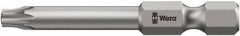 Wera - T40 Torx Bit - 1/4" Hex Drive, 2-3/4" OAL - Americas Industrial Supply