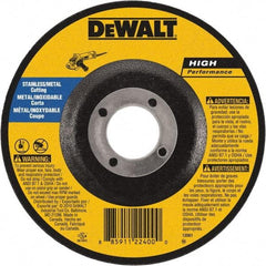 DeWALT - 6" 60 Grit Aluminum Oxide Cutoff Wheel - 0.045" Thick, 7/8" Arbor, 10,100 Max RPM, Use with Angle Grinders - Americas Industrial Supply