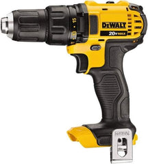 DeWALT - 20 Volt 1/2" Chuck Pistol Grip Handle Cordless Drill - 0-600 & 0-2000 RPM, Keyless Chuck, Reversible, Lithium-Ion Batteries Not Included - Americas Industrial Supply