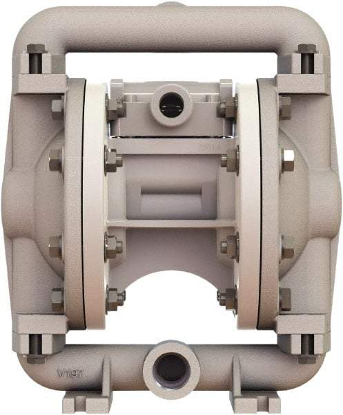 Versa-Matic - 1/2" NPT, Air Operated Diaphragm Pump - PTFE Diaphragm, Aluminum Housing - Americas Industrial Supply