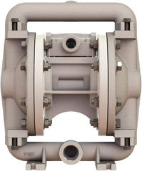 Versa-Matic - 1/2" NPT, Air Operated Diaphragm Pump - PTFE Diaphragm, Stainless Steel Housing - Americas Industrial Supply