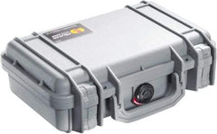 Pelican Products, Inc. - 8-11/32" Wide x 3-25/32" High, Clamshell Hard Case - Silver, Polyethylene - Americas Industrial Supply