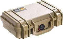 Pelican Products, Inc. - 8-11/32" Wide x 3-25/32" High, Clamshell Hard Case - Tan, Polyethylene - Americas Industrial Supply