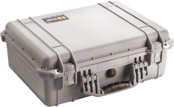 Pelican Products, Inc. - 15-49/64" Wide x 7-13/32" High, Clamshell Hard Case - Silver, Polyethylene - Americas Industrial Supply
