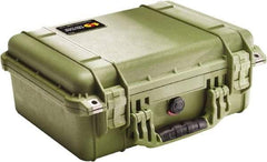 Pelican Products, Inc. - 13" Wide x 6-53/64" High, Clamshell Hard Case - Olive, Polyethylene - Americas Industrial Supply