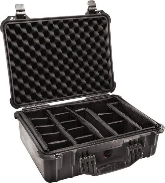 Pelican Products, Inc. - 15-49/64" Wide x 7-13/32" High, Clamshell Hard Case - Black, Polyethylene - Americas Industrial Supply