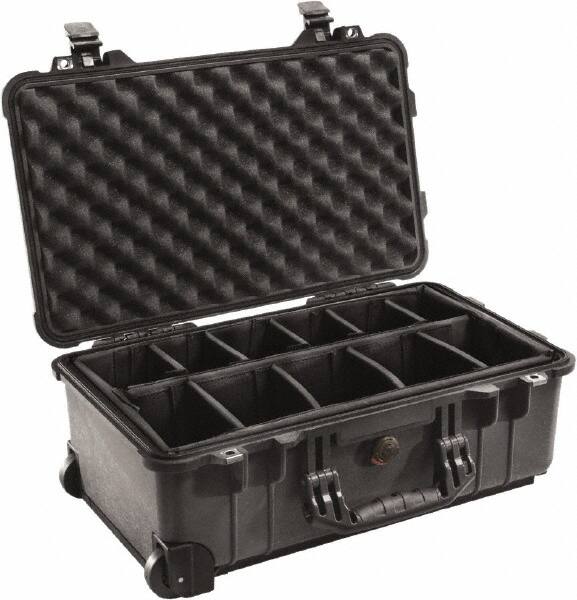 Pelican Products, Inc. - 13-13/16" Wide x 9" High, Clamshell Hard Case - Black, Polyethylene - Americas Industrial Supply