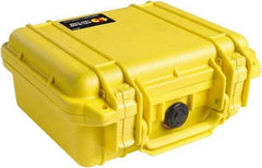 Pelican Products, Inc. - 9-11/16" Wide x 4-7/8" High, Clamshell Hard Case - Yellow, Polyethylene - Americas Industrial Supply