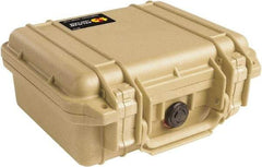 Pelican Products, Inc. - 9-11/16" Wide x 4-7/8" High, Clamshell Hard Case - Tan, Polyethylene - Americas Industrial Supply