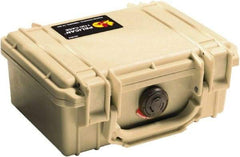 Pelican Products, Inc. - 6-49/64" Wide x 3-7/8" High, Clamshell Hard Case - Tan, Polyethylene - Americas Industrial Supply