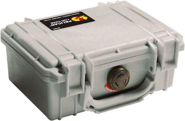Pelican Products, Inc. - 6-49/64" Wide x 3-7/8" High, Clamshell Hard Case - Silver, Polyethylene - Americas Industrial Supply