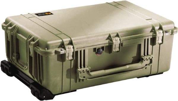 Pelican Products, Inc. - 20-15/32" Wide x 12-29/64" High, Clamshell Hard Case - Olive, Polyethylene - Americas Industrial Supply