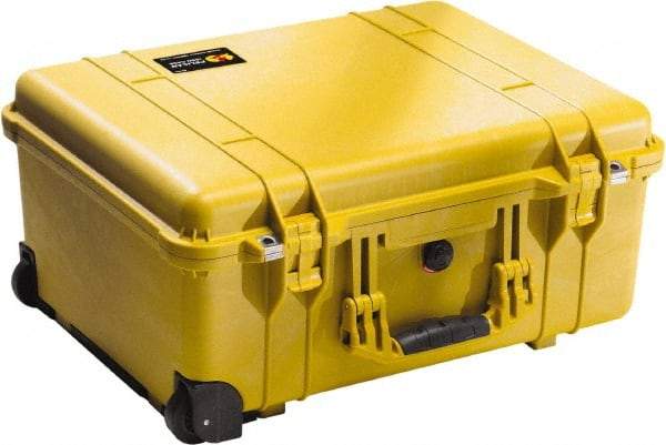 Pelican Products, Inc. - 17-59/64" Wide x 10-27/64" High, Clamshell Hard Case - Yellow, Polyethylene - Americas Industrial Supply
