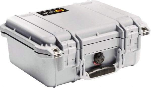 Pelican Products, Inc. - 11-5/8" Wide x 6" High, Clamshell Hard Case - Silver, Polyethylene - Americas Industrial Supply