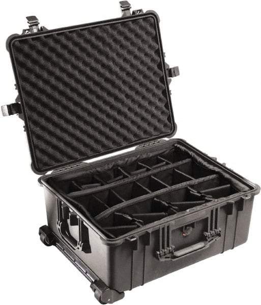 Pelican Products, Inc. - 19-11/16" Wide x 11-7/8" High, Clamshell Hard Case - Black, Polyethylene - Americas Industrial Supply