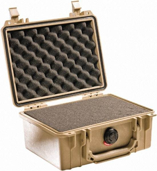 Pelican Products, Inc. - 7-51/64" Wide x 4-19/64" High, Clamshell Hard Case - Tan, Polyethylene - Americas Industrial Supply