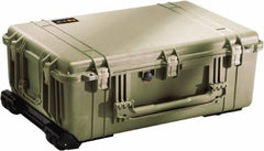 Pelican Products, Inc. - 20-15/32" Wide x 12-29/64" High, Clamshell Hard Case - Olive, Polyethylene - Americas Industrial Supply
