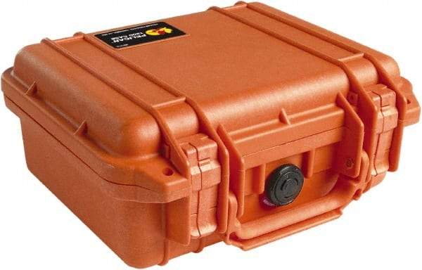Pelican Products, Inc. - 9-11/16" Wide x 4-7/8" High, Clamshell Hard Case - Orange, Polyethylene - Americas Industrial Supply